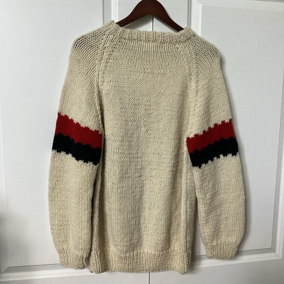Vintage Alexander Wool Sweater Womens L Wool Handknit Greece Home Cottage Knit - Picture 4 of 7